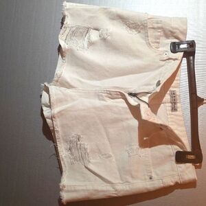 White Denim Shorts